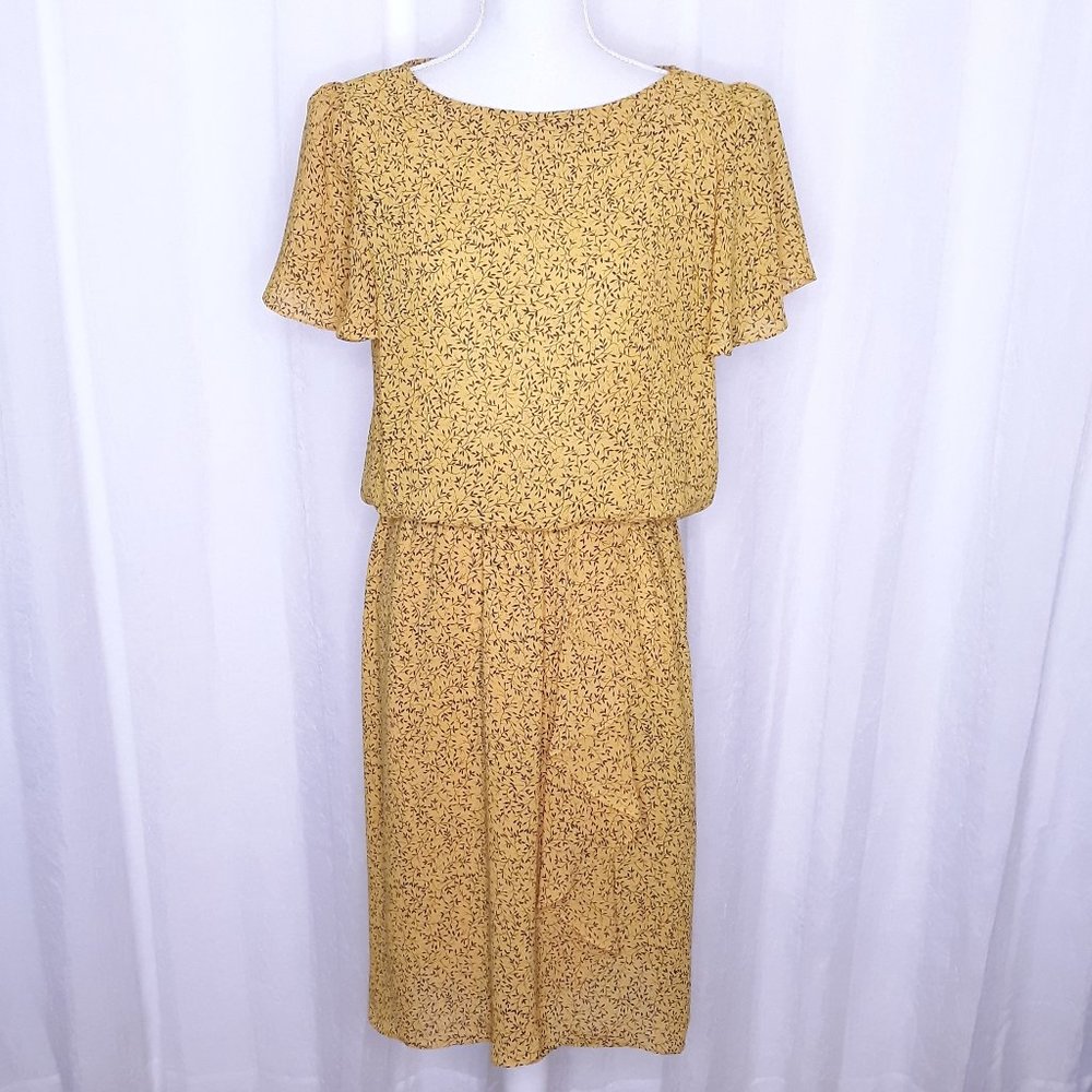 Vintage 1980's Jenny Surplice Skirt Dress